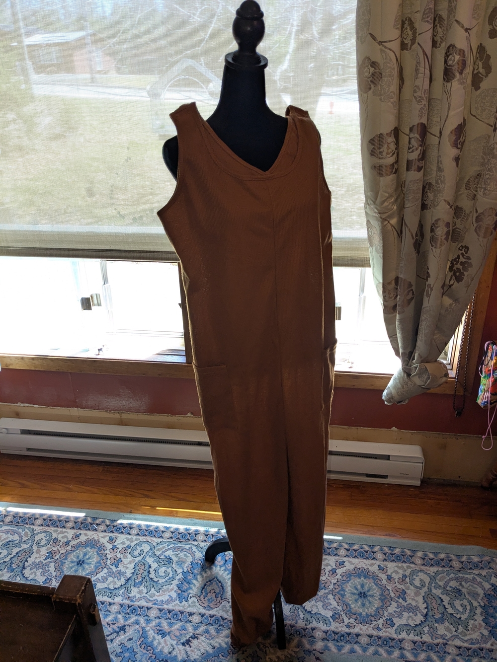Women's Brown Sleeveless Jumpsuit